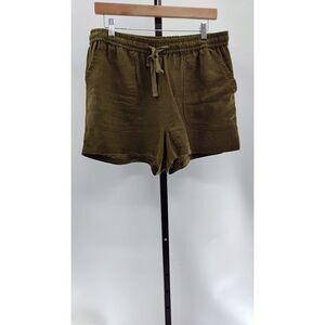 Quince 100% European Linen Shorts Martini Olive L